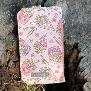 linds sews. Pink Fries and Hearts Purse Wallet